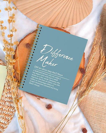 OXW Blue Meeting Notebooks for Work, Difference Maker Gift Office Work Notebook Journal for Writing Note Taking, Thank You Gifts for Women Men Leader Boss Mentor Manager Principal, 5.5"x8.3"