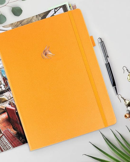 Clever Fox Planner Pro Premium – Luxurious Weekly & Monthly Planner with Budget Organizer for Productivity & Goals, Undated, A4 (Amber Yellow)