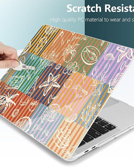 DONGKE Compatible with MacBook Pro 13 inch Case 2024 2023-2020 Release A2338 M2/M1 A2251 A2289 with Retina Display & Touch ID, Plastic Hard Shell & Keyboard Cover & Screen Film - Italy Mood