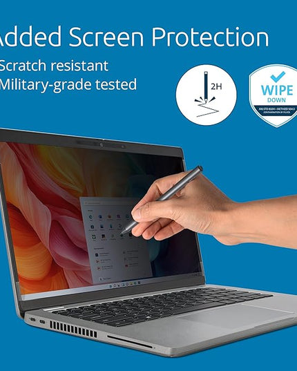 Kensington High Clarity Privacy Screens Filter for 14 inch 16:10 Laptops, Easy Installation Privacy Filter, Anti-Glare, 2H Hardness Protection, Compatible with HP Lenovo Samsung Asus, HC140A1610A