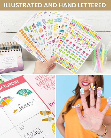 Bloom Daily Planners Planner Sticker Value Pack (13 Unique Sheets / 1,000+ Stickers) - New Variety Assortment Bundle for Planning & Decorating