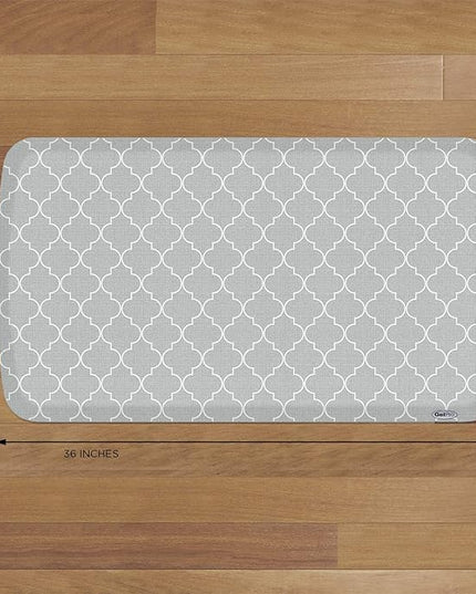 GelPro Elite Trellis Light Grey Kitchen Comfort Mat, 20" x 36