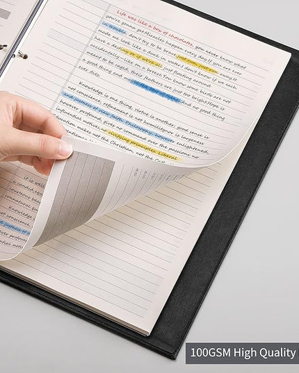 [EMSHOI Daily Planner Refill 8.5" X 11.5", 80 Sheets, 160 Pages Ring Binder Planner Inserts, Thick Cream Color Refill Paper, 100 GSM Loose Leaf, Paper Refills with Gift Box]