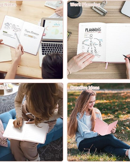 160 Pages Lined Journal Notebook, 5.71" X 8.27" Writing & Journaling Hardcover Executive Notebooks for Student Worker Women Men Notepads Journals for Writing Travel & Organization, Pink