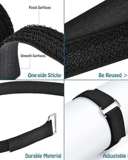 1"x39.4ft Hook and Loop Straps with 60 Buckles Adjustable Cut-to-Length Cable Ties Roll- Reusable Nylon Fastening Tape Cable Straps for Storage or Organization (1in x 39.4ft)