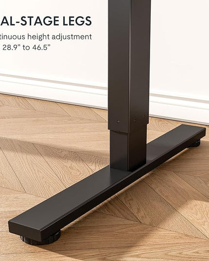 FLEXISPOT EN1 One-Piece Standing Desk, 40"x24" Seamless Desktop Electric Height Adjustable for Home Office, Study Rooms & Multi-Device Workstations, Black