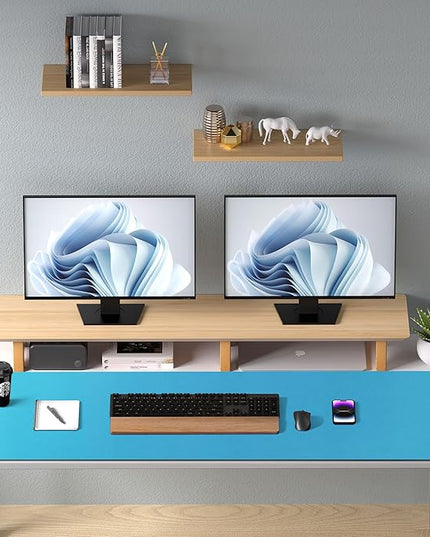 Aothia Leather Desk Pad Protector, Office Desk Mat, Large Mouse Pad, Non-Slip PU Leather Desk Blotter, Laptop Desk Pad, Waterproof Desk Writing Pad for Office and Home (48"x17", Turquoise)