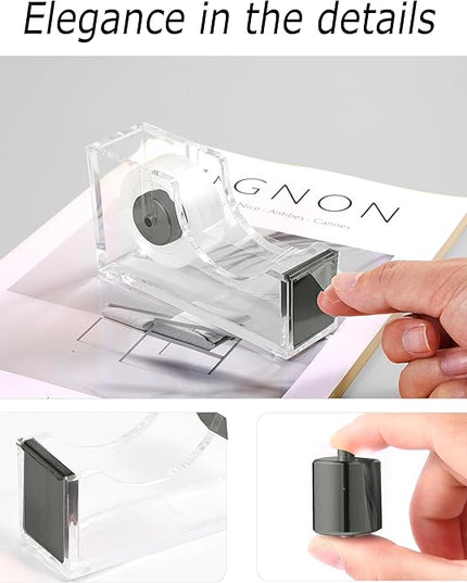 Office Desk Accessories, Acrylic Stapler, Staple Remover, Tape Holder, Pen Holder, Ballpoint Pen, Scissor, Binder Clips, 1000pcs Staples, Phone Holder, Ruler, Transparent Glue and 300 Notes