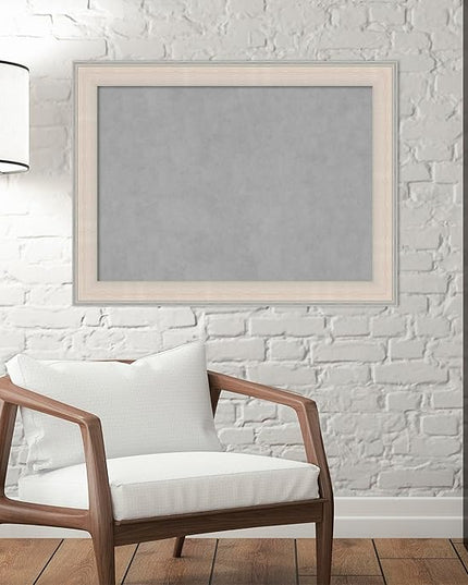 Amanti Art White Framed Magnetic Board 24x32 Medium Vision Board for use with Magnets, 100% Metal Sheet to Display Items as Office Decor or for Home Organization in mudroom, Kitchen or Kids Room