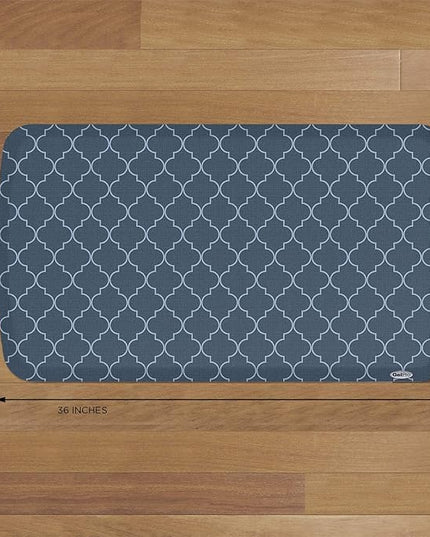 GelPro Elite Premier Anti-Fatigue Kitchen Comfort Floor Mat, 20x36, Trellis Deep Sea Stain Resistant Surface with Therapeutic Gel and Energy-Return Foam for Health & Wellness