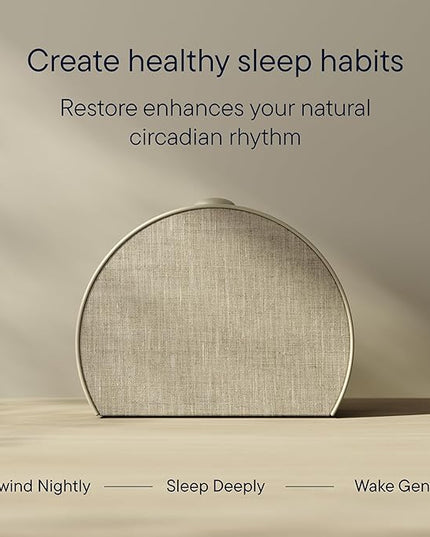 Hatch Restore 3 Sunrise Alarm Clock, Sound Machine, Smart Light (Putty) - White Noise, Screen-Free Sleep Routine