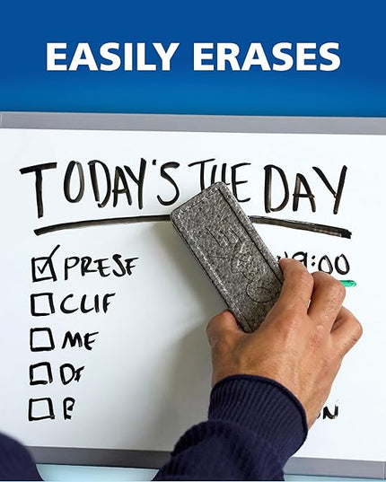 Expo Magnetic Dry Erase Markers with Eraser, Fine Tip, Assorted, 8 Count