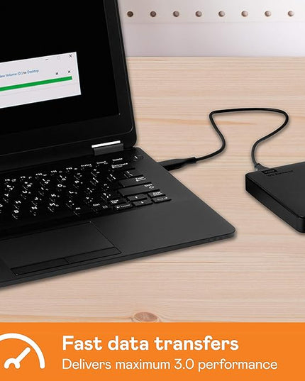 WD 2TB Elements Portable External Hard Drive for Windows, USB 3.2 Gen 1/USB 3.0 for PC & Mac, Plug and Play Ready - WDBU6Y0020BBK-WESN
