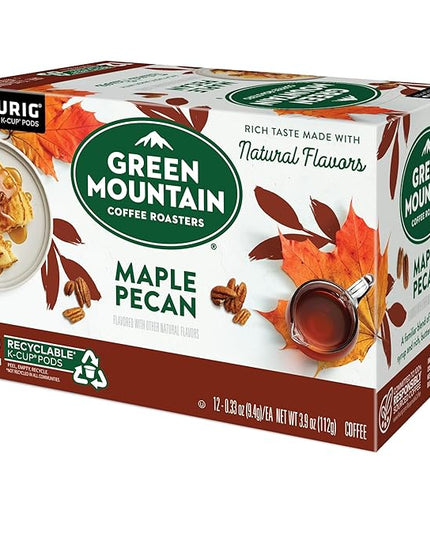 Green Mountain Coffee Roasters Maple Pecan, Single-Serve Keurig K-Cup Pods, Flavored Light Roast Coffee, 72 Count