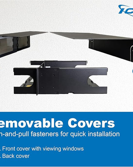 ICC 2U Fiber Optic Rack Mount Enclosure - 6 Slots for LGX Compatible Adapter Panels or Cassettes, Supports up to 144 Fibers, Fits 19-Inch Racks, Secure Fiber Management Solution, ICFORE62RM