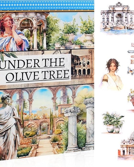 Dwpetzo Vintage Ancient Greece Mythology History Stickers Scenery Book, 20 Sheets Pre-Cut Junk Journaling Artistic Stickers for Scrapbooking, Albumn, Bujo, Scrap Book, DIY Craft Art Decor