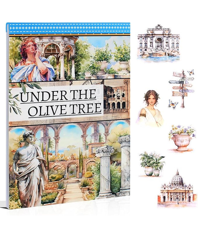 Dwpetzo Vintage Ancient Greece Mythology History Stickers Scenery Book, 20 Sheets Pre-Cut Junk Journaling Artistic Stickers for Scrapbooking, Albumn, Bujo, Scrap Book, DIY Craft Art Decor