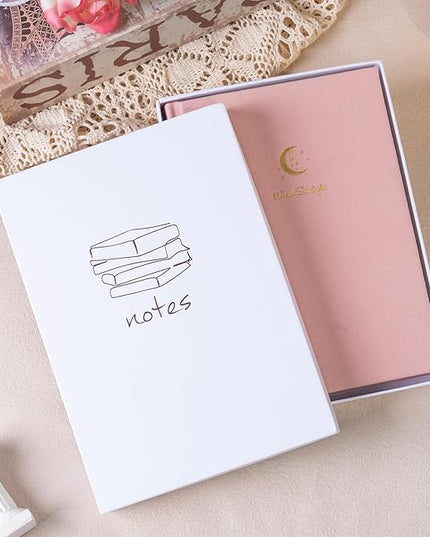 CAGIE Lined Journal Notebook for Women Girls, A5 Hardcover Linen Journals For Writing 256 Pages, Aesthetic Womens Diary, Gifts 8.3'' x 5.7'' Pink