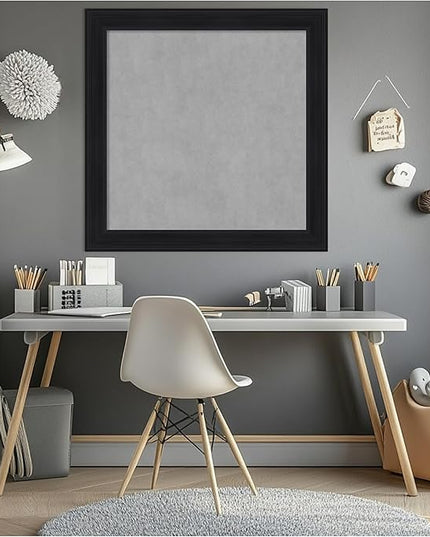 Amanti Art Black Framed Magnetic Board 29x29 Medium Vision Board for use with Magnets, 100% Metal Sheet to Display Items as Office Decor or for Home Organization in mudroom, Kitchen or Kids Room