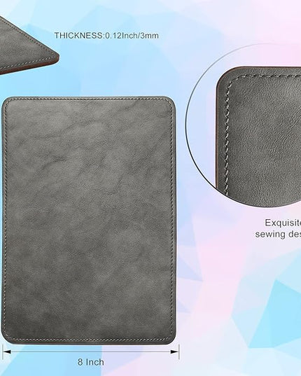 PU Leather Mouse Pad with Stitched Edge, Micro-Fiber Base, Non-Slip Waterproof, 8x11Inch (Ultramarine)