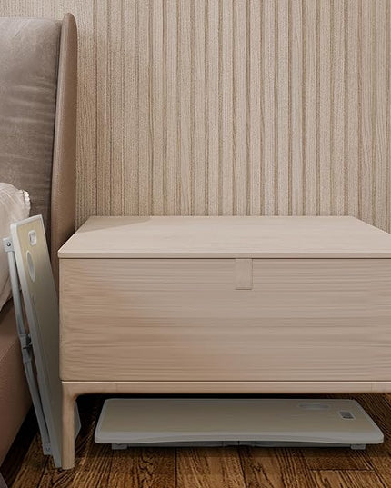 Amaredom Laptop Bed Desk Tray Bed Table, Foldable Portable Lap Desk Notebook Stand Reading Holder with Storage Drawer and Cup Holder for Eating Breakfast on Bed/Couch/Sofa-White Maple