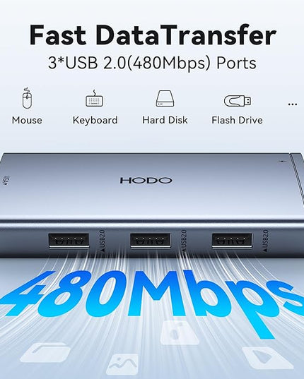 USB C Docking Station Dual Monitor Adapter for Dell HP, Laptop Docking Station 3 Monitors Quad Display USB C Hub Dongle to 4K HDMI+DP+VGA,3 USB2.0,100W PD,8 in 1 Thunderbolt Dock for Lenovo,Surface