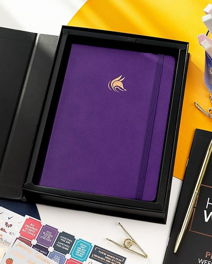 Clever Fox Planner Premium Edition – Undated Luxurious Weekly & Monthly Planner to Increase Productivity and Hit Your Goals – Organizer – Start Anytime, A5, Lasts 1 Year, Purple (Weekly)