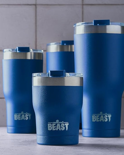 Beast 10 oz Tumbler Stainless Steel Vacuum Insulated Coffee Ice Cup Double Wall Travel Flask (Royal Blue)