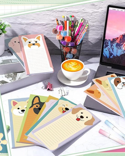 Censen 10 Pack 500 Sheets To Do List Notes Daily Checklist Notepads with 50 Sheets Each Undated Color Memo Pad Block Shopping List Pad Weekly Plan Notepad Organizer Planners(Dog Pattern,Lined)