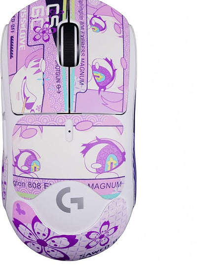 Mouse Grips Tape Full Coverage for Logitech G Pro X Superlight 1&2 GPX GPW Self-Adhesive, PreCut, Sweat-Resistant, Superlight Grips Upgrade Kit (YK-White, for G PRO X Superlight 1&2)