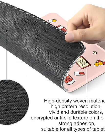 Nurse Square Mouse Pad,Non-Slip Rubber Base Mouse Pad,Home Office Decoration Desktop Accessory,Laptop Mouse Pad for Office Laptops,9.4x7.8x0.12inch.