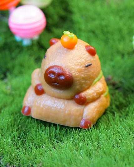 Cute Capybara Artisan Keycap R1 SA Profile Custom Cartoon Replacement Keycaps 1U ESC Handmade Gaming Resin Key Cap Cherry MX Switch Compatible Mechanical Keyboard Lover Gift