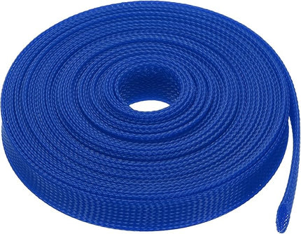 uxcell Expandable Sleeving,1 3/16-inch 25ft Cable Sleeve, Blue