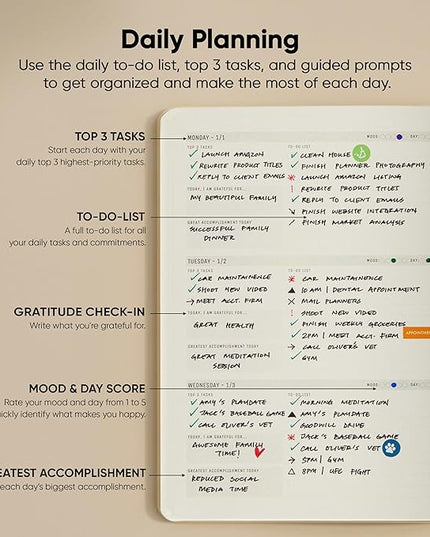 Dated, 2026 Planner, 8.5" x 11" - The #1 Productivity Planner to Achieve Your 2026 Goals - Planner 2026-2027 by PRODUCTIVITY STORE (A4, CREAM)