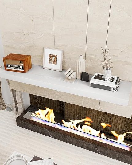 White Floating Shelves 48 Inch Long, 12 Inch Deep Floating Shelves for Wall, 48 x 12 Large Wall Shelves for Home Storage & Display, 2" Thicked Floating Shelf for Bedroom, Living Room, 1 Pack
