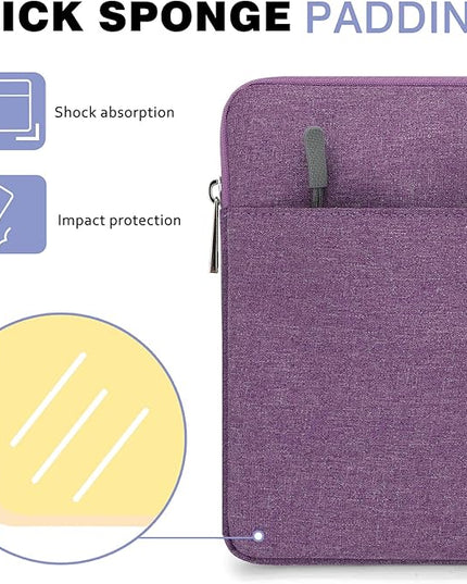MoKo 9-11 Inch Tablet Sleeve Bag Carrying Case Fits New 11 inch iPad Air M3, iPad A16 2025, iPad Pro 11 M4/Air M2, iPad Air 5/4/3th, iPad 10/9/8/7th, Purple