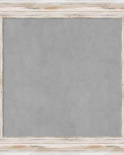 Amanti Art White Framed Magnetic Board 25x25 Medium Vision Board for use with Magnets, 100% Metal Sheet to Display Items as Office Decor or for Home Organization in mudroom, Kitchen or Kids Room