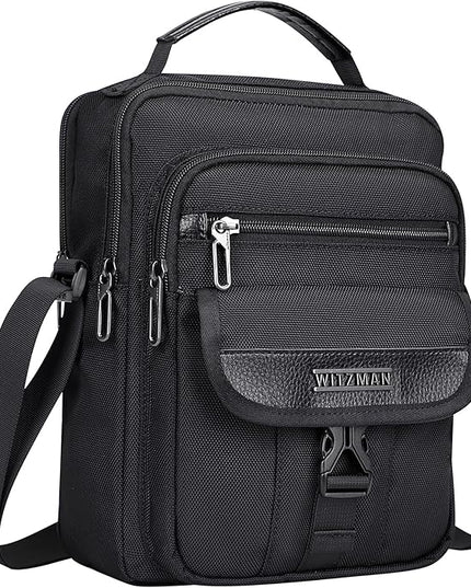 WITZMAN Crossbody Bags for Men Travel Shoulder Bag Lightweight Man Purse Small Casual Messenger Bag for Work Traveling