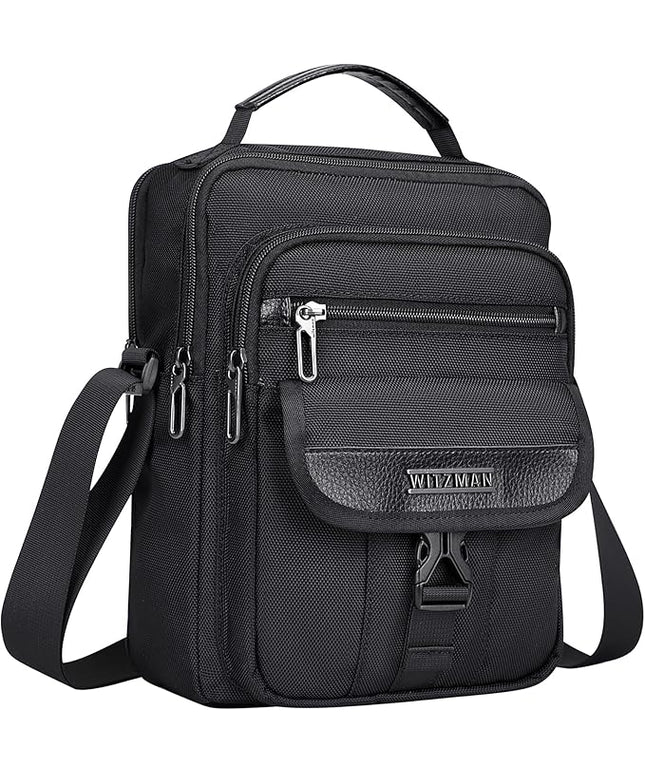 WITZMAN Crossbody Bags for Men Travel Shoulder Bag Lightweight Man Purse Small Casual Messenger Bag for Work Traveling