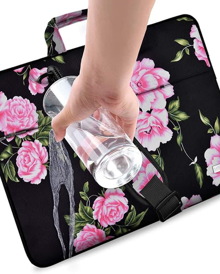 Laptop Shoulder Bag 13 13.3 14 Inch Case Compatible with MacBook Pro 14 2025-2021 M4/M3/M2/M1, Mac Air/pro 13-13.3 Inch and Most Popular 13-14 Notebooks,Spill-Resistant Briefcase,Peony