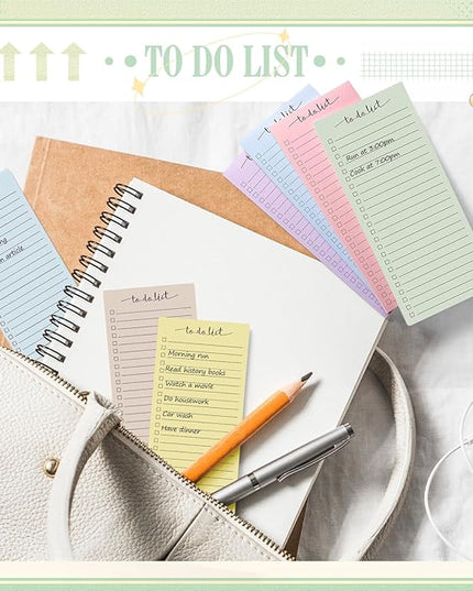 Censen 10 Pack 500 Sheets To Do List Notes Daily Checklist Notepads with 50 Sheets Each Undated Color Memo Pad Block Shopping List Pad Weekly Plan Notepad Organizer Planners(Morandi Color,Lined)