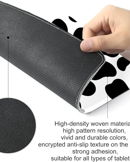 Cow Pattern Square Mouse Pad,Non-Slip Rubber Base Mouse Pad, Home Office Decoration Desktop Accessory,Laptop Mouse Pad for Office Laptops,9.4x7.8x0.12inch.