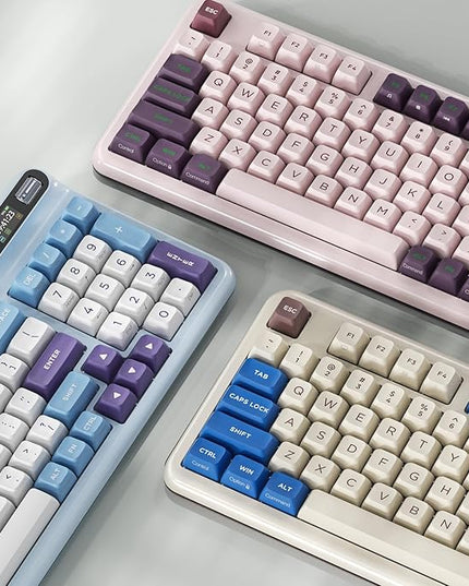 KZZI Z98 Wireless Mechanical Keyboard, Smart Display & Knob, BT5.0/2.4GHz/USB-C, Hot Swappable Custom Keyboard, Pre-lubed Linear Switches, Gasket Mount, RGB Creamy Gaming Keyboard