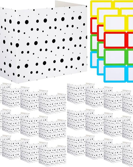 Crtiin 24 Pcs Privacy Folders for Students Desk Dividers Standard School Privacy Cardboard Board Testing Dividers Shield for Classroom Teacher Supplies Keep Eyes from roving(Classic)