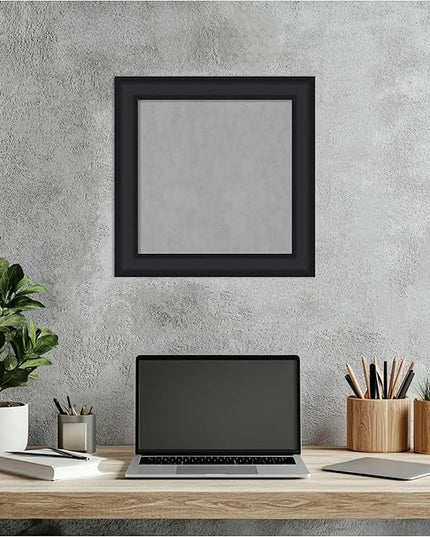 Amanti Art Black Framed Magnetic Board 15x15 X-Small Vision Board for use with Magnets, 100% Metal Sheet to Display Items as Office Decor or for Home Organization in mudroom, Kitchen or Kids Room