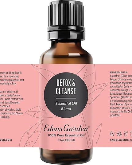 Edens Garden Detox & Cleanse Essential Oil Blend- 100% Pure Premium Grade, Undiluted, Natural, Therapeutic, Aromatherapy, The Best for Skin, Humidifiers, Kid Safe 30 ml (1 fl oz)