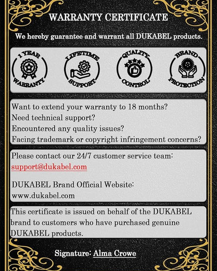 DUKABEL TopSeries 6.35mm (1/4 inch) to 3.5mm (1/8 inch) Headphone Jack Adapter, 1/8 (Female) to 1/4 (Male) Extension Cable, 3.5 to 6.35 Audio Cable for Mixer Guitar Piano Amplifier Speaker and More
