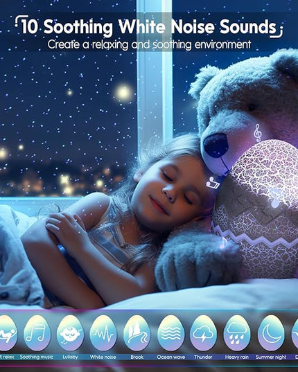 Rossetta Galaxy Projector, Star Projector LED Lights for Bedroom, Outdoor Lighting Projector, Starry Night Light with White Noise and Bluetooth Speaker, Gifts for Kids Adults Christmas, Birthdays