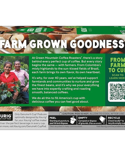 Green Mountain Coffee Roasters Hazelnut, Keurig Single Serve K-Cup Pods, Light Roast Coffee, 60 Count, (6 Packs of 10)