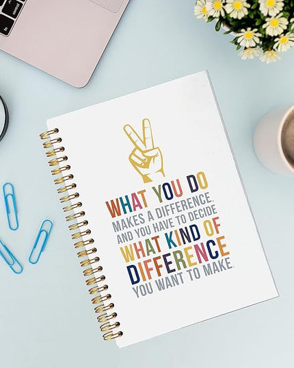 VNWEK Inspirational Notebook,Inspirational Quotes Spiral Notebook Journal 5.5x8.3 Inch,Inspirational Journal,Motivational Journal,Motivational Notebooks,Funny Notebooks for Coworkers